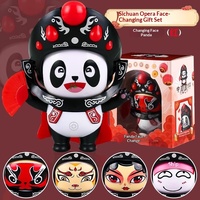 Poupées de l'opéra du Sichuan à visages interchangeables, usine source, tendance nationale, jouets créatifs en plastique pour bébés, masques de visage de dessin animé