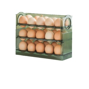 Ba lớp nhà bếp nhựa trứng hộp lưu trữ, tủ lạnh container trứng giá, hình nón rãnh trong suốt trứng hộp lưu trữ - Product Image 6