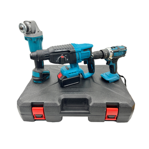 Kit de Ferramentas Elétricas Portátil a Bateria de Lítio OEM: Esmerilhadeira Angular e Furadeira de Impacto em Aço Carbono Recarregável - Oferta Imperdível com 1 Ano de Garantia - Product Image 4
