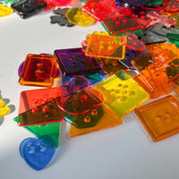 Jouets éducatifs en acrylique découpés au laser sur mesure, aides pédagogiques Montessori, formes en PMMA translucides colorées pour table lumineuse et jeu sensoriel