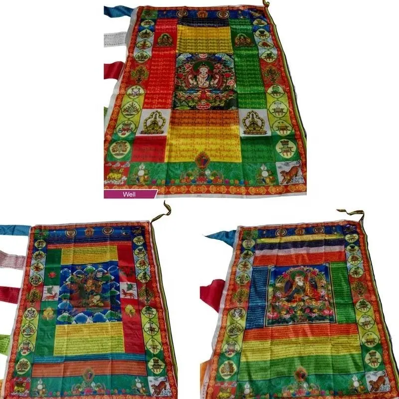 플래그 배너 액세서리 바람 말 럭키 티벳 불교 벽 교수형 장식 공예 선물 부처님기도 국기 Decors