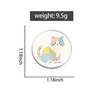 Badges ronds personnalisés imprimés pour le dropshipping – Épingles de revers sur mesure avec dessins animés, citations inspirantes, animaux et plantes - Product Image 6