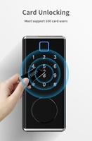 TT Lock Smart Home Cerradura de huella dactilar Cerradura Inteligente WIFI Biométrico Deadbolt Cerradura de puerta Contraseña/Tarjeta IC/APP/Desbloqueo de llave