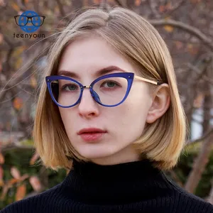 Teeny oun Transparent Square Acetate Eyewear Anpassbare optische Brillen rahmen Klare Rechteck brillen für Männer Frauen