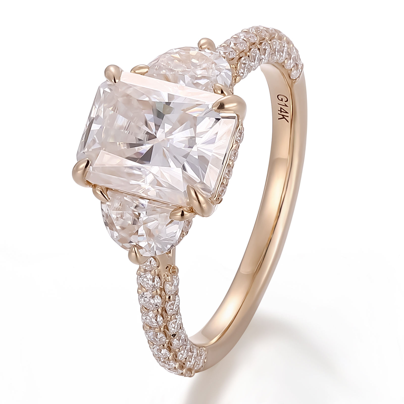 แหวนเพชรแล็บทองแท้ 18k