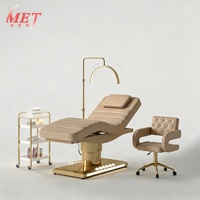 Lit de massage électrique moderne de luxe à 3 moteurs, réglable, pour soins de beauté, spa médical, esthétique et soins du visage
