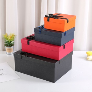 <b>Black</b> Magnetic Lid Durable Art Paper Rigid Gift <b>Box</b> with Embossing & UV Coating for Customizable Gift & Craft Packaging - Product Image 1