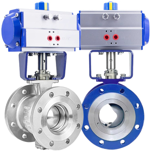 Válvula de Bola de Acero Inoxidable 304 WCB con Brida en V de 2 Vías DN50 CF8M con Actuador Neumático - Product Image 1