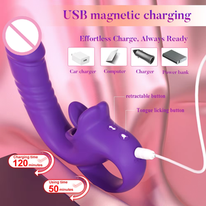 Vibrateur rétractable à 10 vitesses avec télécommande, rechargeable par USB, étanche, pour stimulation du point G et du clitoris - Product Image 5