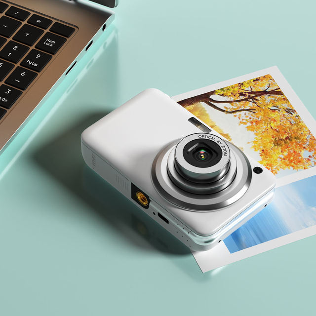 4K High-definition Retractable Lens CCD Digital Camera with Filters, Macro Function, and Beauty Effect