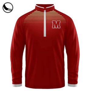 เสื้อแจ็คเก็ตเบสบอลแขนยาวแบบลำลอง ผ้าทวิลล์ ซิป ¼ - Product Image 6