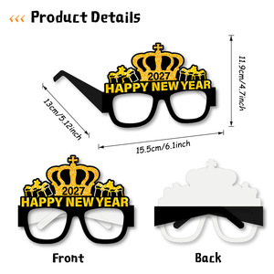 8 Paires de Lunettes de Fête du Nouvel An 2027 – Lunettes en Papier Amusantes pour Accessoire Photo, Idéales pour le Réveillon du Nouvel An, Fournitures et Décorations de Fête - Product Image 4
