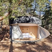 Maison de villa meublée arrondie à structure en acier préfabriquée Creative Hot Design