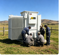 Transformateur triphasé ZGS20-W-1250kVA 35/0,69 kV à enroulement en cuivre pur, type coffret personnalisé, pour projet éolien