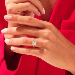 Wholesale Classic Fashion 925 Solid Sterling Sier Moissanite Diamond Wedding Engagement <b>Ring</b> Gold Plated Eternity <b>Pearl</b> Setting - Product Image 2