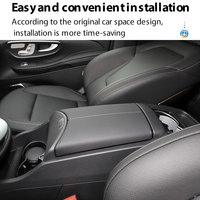 Boîte d'accoudoir central en cuir de luxe avec réfrigérateur à compresseur pour Mercedes Benz Vito W447 V-Class, kit d'amélioration intérieure MPV