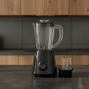 JIZYA Appareils électroménagers de cuisine, mini mixeur portable 2-en-1, capacité 1,4 L, 4 lames, 250 W, mixeur à fruits, presse-agrumes, moulin à épices - Product Image 2