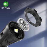 Linterna Frontal LED Recargable Portátil de 100W y 4000mAh con Pantalla de Energía, Lente Fresnel y Zoom, Ideal para Minería, Camping y Pesca