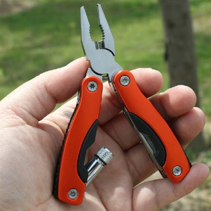 Tất cả trong một thép không gỉ <span class=keywords><strong>mini</strong></span> đa chức năng công cụ dây cắt xách tay Pocket đa công cụ plier Đèn pin răng cưa hàm Metric - Product Image 3