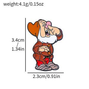 Großhandel anpassen Cartoon Film Charakter Zwerge Legierung Brosche Mode Neuankömmling Emaille Anstecknadel - Product Image 3