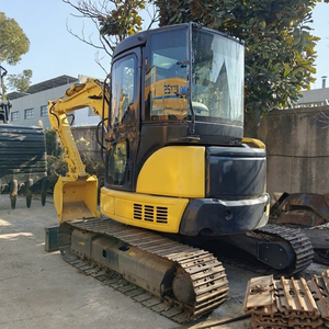 Mini-excavatrice sur chenilles Komatsu d'occasion de 5 tonnes PC55MR, faible nombre d'heures de fonctionnement, avec moteur, boîte de vitesses, pompe, roulement, PLC - Product Image 1