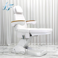 Fauteuil esthétique électrique professionnel blanc à 3 moteurs pour centre de beauté