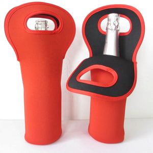 Custom Logo Sublimation Print Neoprene Cooler Bag Sleeve Holder Portable 750ml Single or Double Insulated Wine <b>Bottle</b> Cover - Product Image 2
