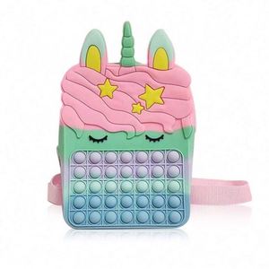 TOYSRUNNER Kids <b>Backpack</b> Fidget Pop Schoolbag Custom 10 Inch Push Bubble <b>Child</b> Waterproof Shoulder Schoolbag - Product Image 4