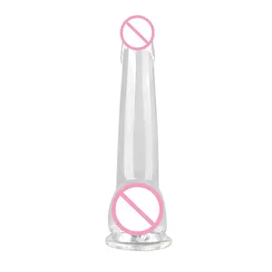 8 pulgadas TE njecnjection Elly clear Ildo saxi toys mujeres