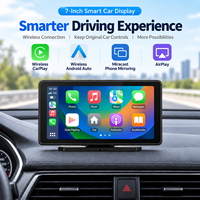 Écran de voiture portable 7 pouces, CarPlay et Android Auto sans fil, écran tactile 2.5D, écran intelligent pour la conduite, pour véhicule, OEM ODM