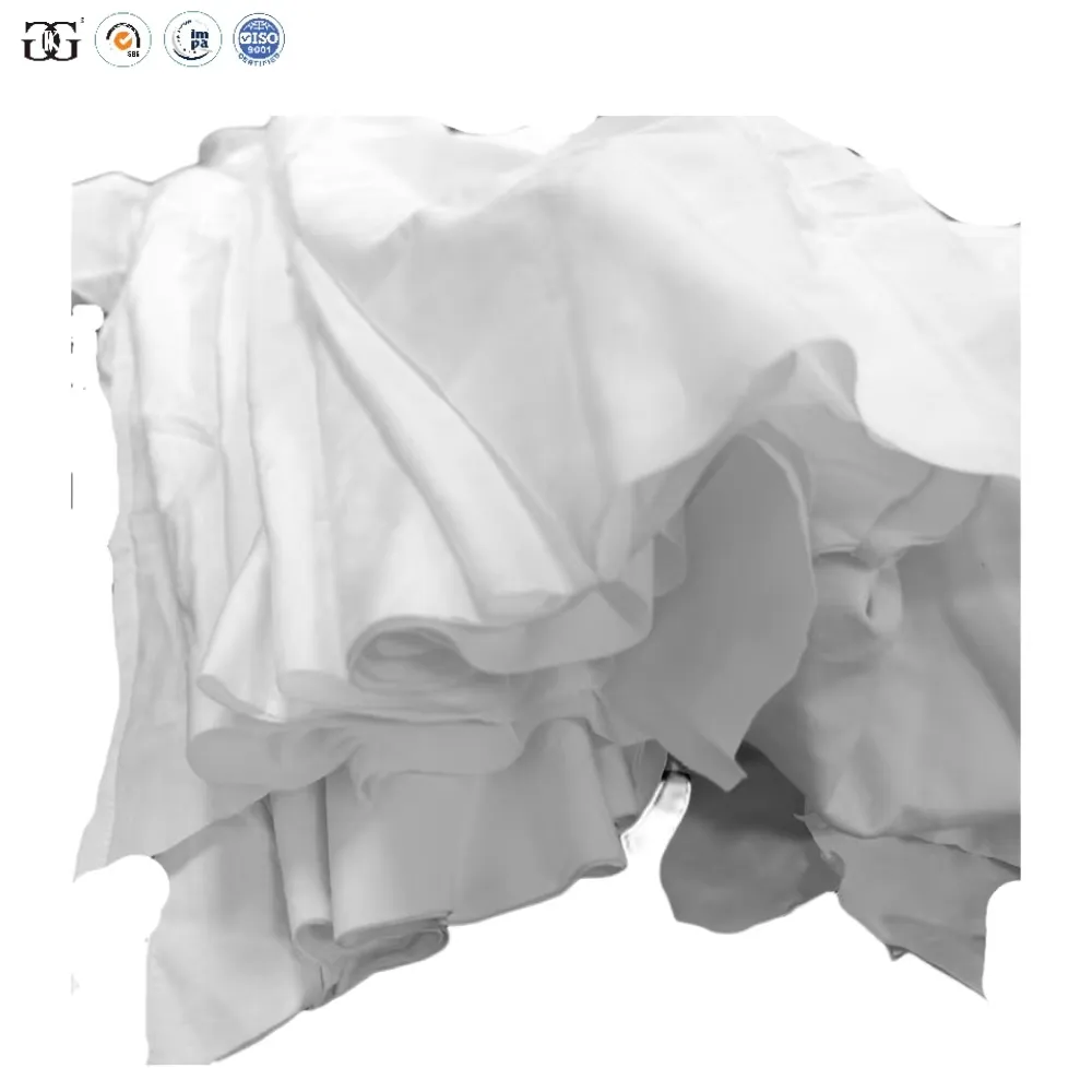 Gebrauchte weiße Bettwäsche Recycelte Textil clips Baumwoll abfall Schrott Textil abfall lappen Baumwoll wischt ücher