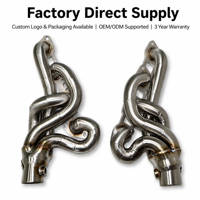 Collecteur d'échappement 4-en-1 en acier inoxydable SS304 avec raccords flexibles et emplacements pour sondes lambda pour Lexus LC500 5.0L V8 2UR-GSE 2018-2026