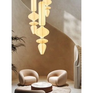 Nouveau Lustre de Style Chinois, Suspension Longue, Diamètre 40cm 50cm, Idéal pour Escalier, Chambre, Maison d'Hôtes, Hôtel, Éclairage d'Ambiance - Product Image 1
