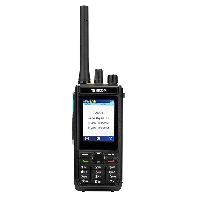 TSHICOM GPS Programmable Professional Digital Trunking Two Way Radio Walkie Talkie with Full Keypad