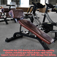 Banc abdominal réglable professionnel inclinable pour sit-ups avec rouleaux de jambe rembourrés pour la musculation du tronc en salle de sport