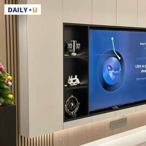 Stile moderno personalizzato soggiorno TV Stand alto sospeso armadio di stoccaggio con TV incorporato elegante Design contemporaneo - Product Image 3