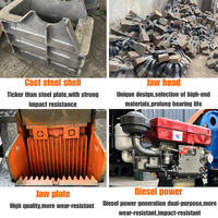 Concasseur de roche diesel portable le plus vendu |   Aucune électricité requise |   Prix d'usine au Zimbabwe, Afrique