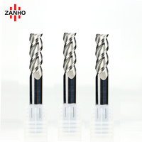 Fraise à queue ZANHO à 3 cannelures en carbure revêtu DLC pour aluminium - Fraise plate CNC haute vitesse en pouces pour routeur
