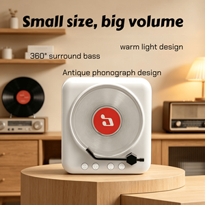 Gramófono Portátil de Plástico con Luz, Pequeño, para Regalo, Reproductor de Vinilo Retro H3, Compatible con Reproductor de CD, Altavoz <span class=keywords><strong>5</strong></span>.3BT, Directo de Fábrica - Product Image 4