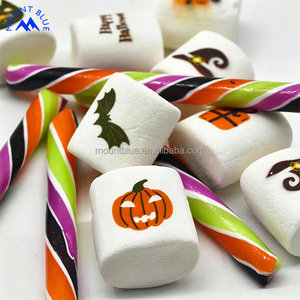 Barra de Chocolate Caliente de Halloween con Diseño de Calabaza y Bastón de Caramelo, Sabor a Malvavisco, Personalizable, Precio de Fábrica - Product Image 1