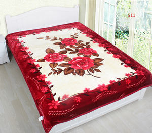 Vente chaude en gros d'usine, couvertures modernes épaisses en polyester 100% à motifs floraux tissés pour toutes les saisons, couvertures <span class=keywords><strong>de</strong></span> <span class=keywords><strong>lit</strong></span>, jetés - Product Image 1