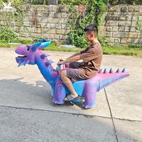 Dragon mécanique animatronique violet 2025, fabricant de manèges pour animaux d'amusement pour les parcs de loisirs pour enfants