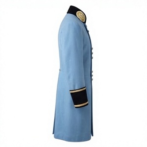 Manteau long vintage en laine pour homme, brodé, à boutons, costume historique pour la scène - Product Image 3