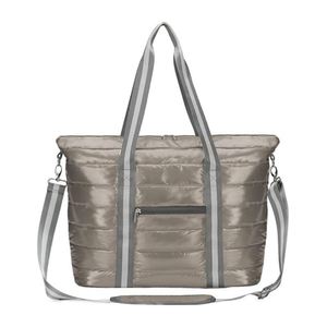 <b>Women</b> Tote Quilted Puffer <b>Work</b> Shoulder <b>Bag</b> With Laptop Compartment Trolley Sleeve Large Puffy Travel Handbag Oem - Product Image 4