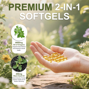 น้ำมันสมุนไพรออริกาโน่ OEM/ODM บำรุงสุขภาพระบบย่อยอาหาร ดูดซึมได้ดี น้ำมันเมล็ดดำแบบซอฟต์เจล - Product Image 3