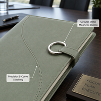 Carnet de notes professionnel en cuir PU personnalisé A5, agenda 2026, journal, logo personnalisé