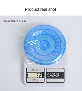 Disco Volador Grande de Goma TPR Ecológico, Resistente a Mordidas, Fácil de Lanzar, Diseño OVNI Dorado, Juguete Interactivo para Mascotas - Product Image 5