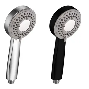 3 Functions Negative Ionic Mineral Stone Filter Water Saving Shower Head Stainless Steel