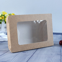 Boîte à salade de fruits en carton jetable imprimée UV, sans pliage, avec fenêtre, pour vente en gros, idéale pour les repas à emporter