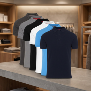 Luxury Custom <b>Italian</b> Style 100% Cotton Knitted Pique Front Blank Custom 3D Silicone Logo Digital Printing <b>Shirt</b> Men's - Product Image 3
